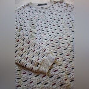 Croft & Barrow Gray Patterned Crewneck Sweater